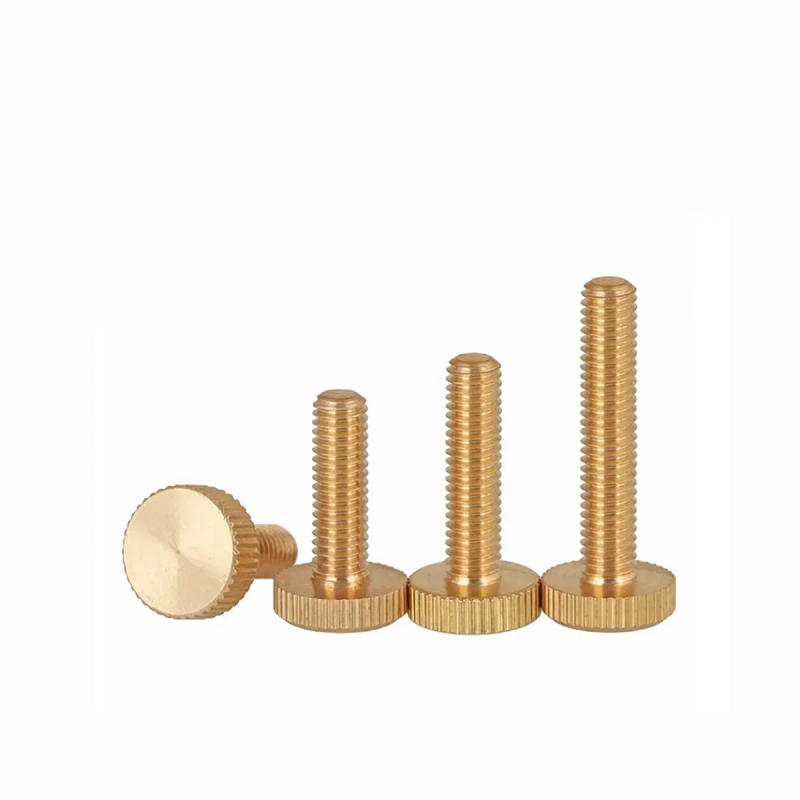 Description Picture 4 of itemBrass Flat Head Knurled Hand Screw Bolt M3M4M5M6M8M10