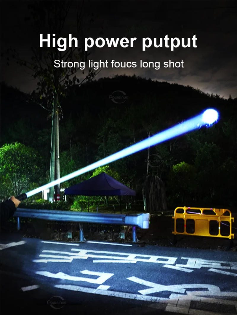 Description Picture 4 of item1000000LM High Power Rechargeable LED Flashlights USE 14H Ultra Powerful Flashlight Emergency Camping Spotlight Tactical Torch