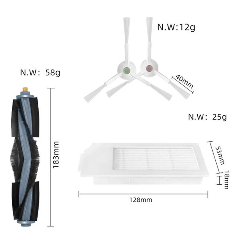 Description Picture 6 of itemFor ECOVACS DEEBOT T10 TURBO Robot Vacuum Cleaner Spare Parts Accessories Main Brush Side Brush Hepa Filter Mop Rag