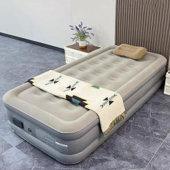Luxury Air Mattress with Built in Pump Queen Size Inflatable Mattress for Home Camping Fully Automatic Air Cushion Bed On Floor