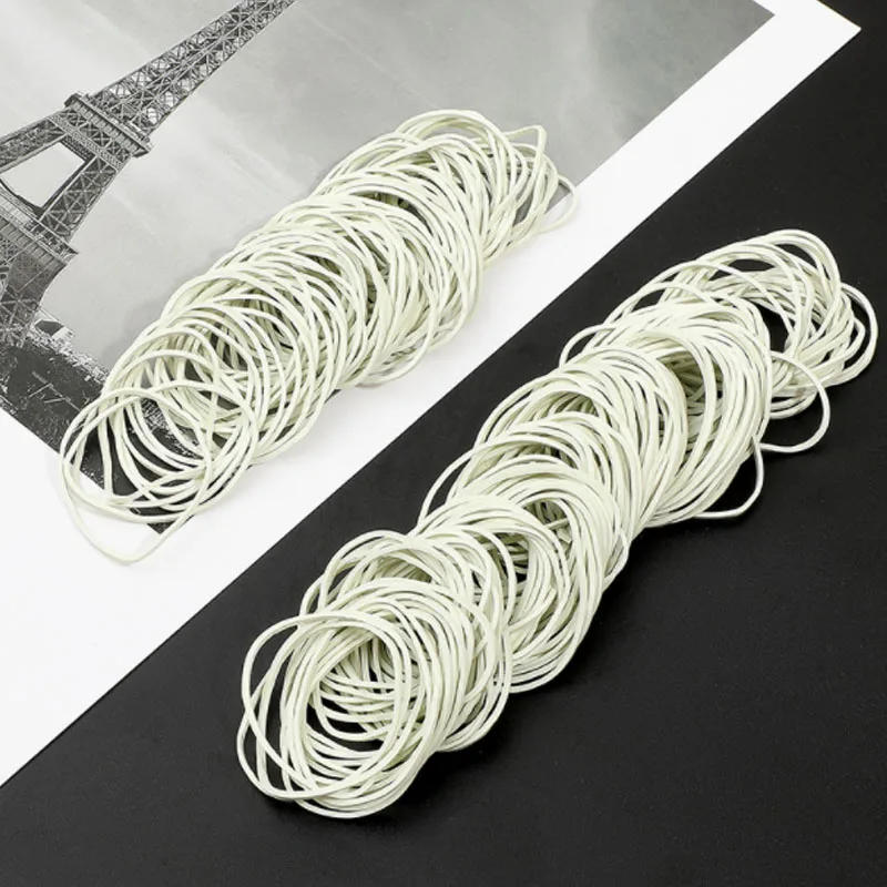 Description Picture 4 of itemWhite High Elastic Rubber Bands Stretchable O Rings 15/20/25/32/40/50mm