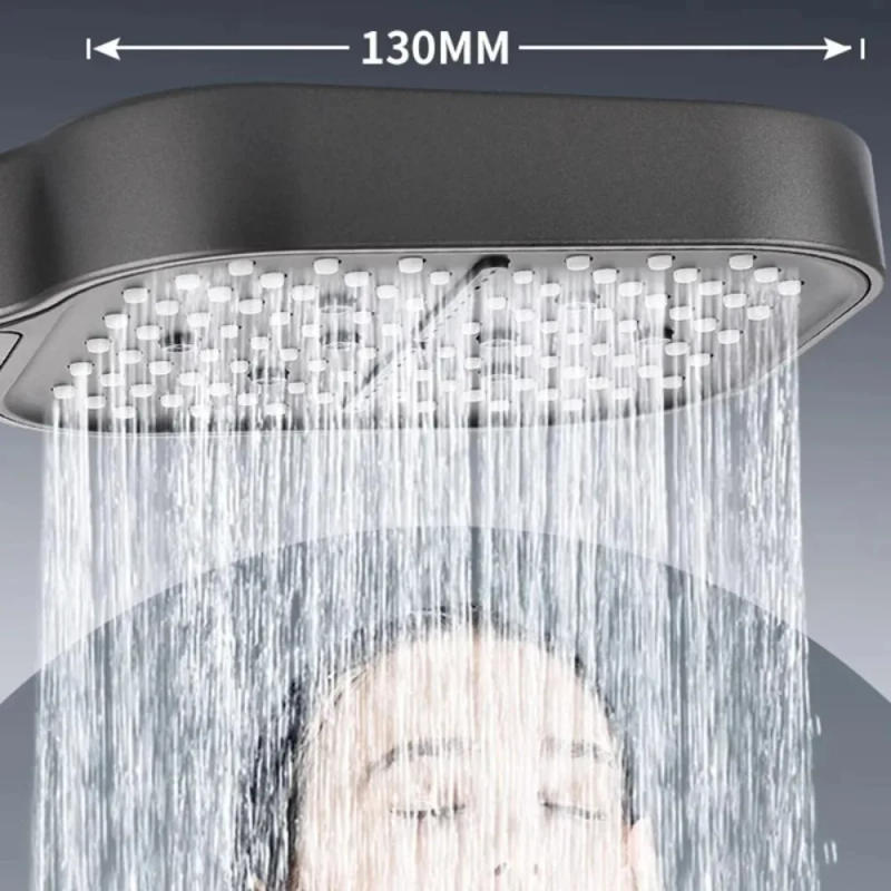 Description Picture 6 of item7 Modes Large Shower Head Adjustable High-pressure Water-saving Shower Head One Key Stop Mixer Shower Head Bathroom Accessories