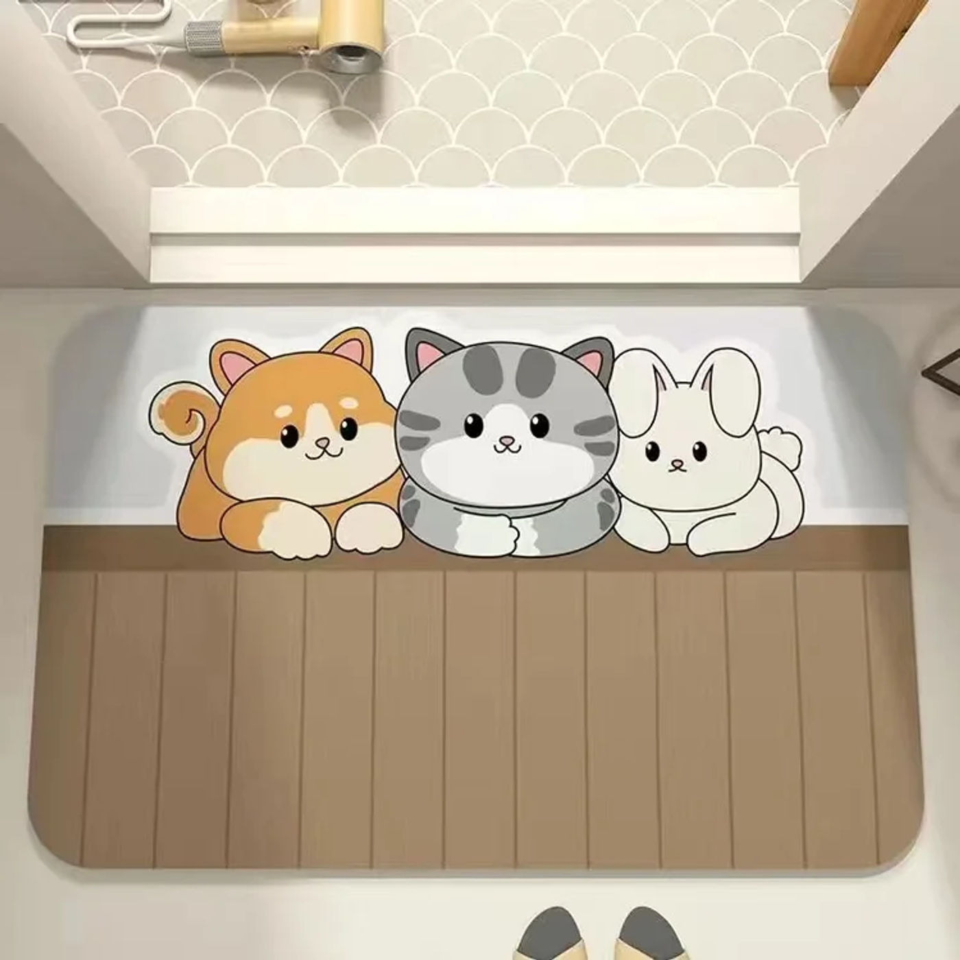 Description Picture 5 of itemCartoon Bathroom Soft Diatomaceous Mud Floor Mat, Bathroom Absorbent Foot Mat, Toilet Sink, Bedroom Mat, Carpet
