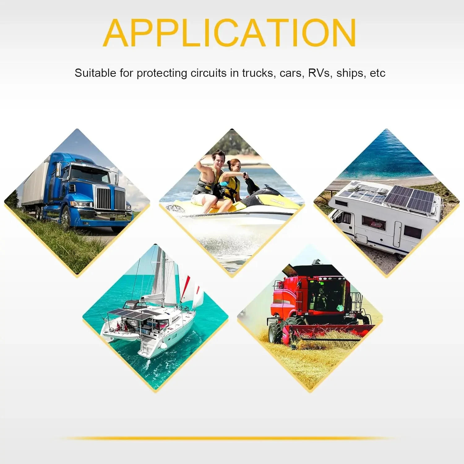 Description Picture 3 of itemBLUSUNSOLAR  Terminal Fuse Block Kit, Single Stud M8 (5/16") + Battery Fuse (Waterproof Shell) MRBF FUSE