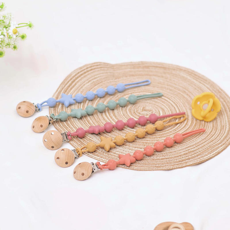 Description Picture 3 of itemINS food grade pacifier silicone chain baby pacifier chain is versatile and bite-bite, anti-drop teether