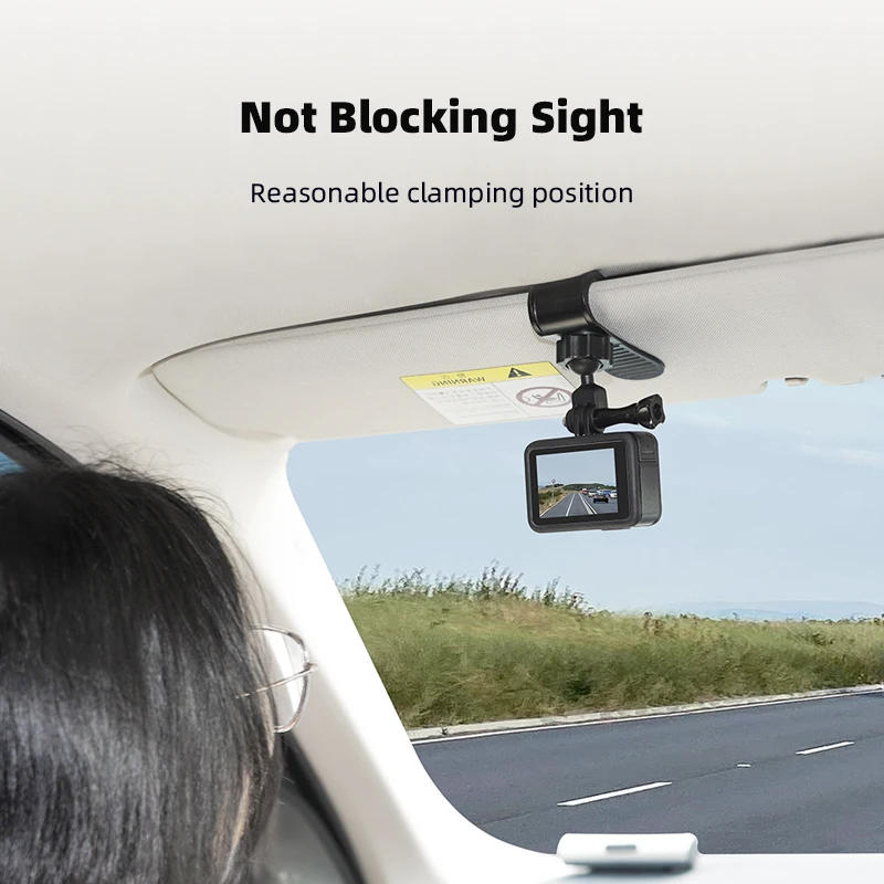 Description Picture 4 of itemCar Sun Visor Mount,VLOG/Video Holder for GoPro 11 10/Insta360 X3 X2 /DJI Action 4 Camera Accessories
