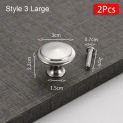 2Pcs/Set Furniture Hardware Drawer Knobs with Screws Kitchen Home Single-hole Pull Cupboard Cabinet Stainless Steel Door Handles