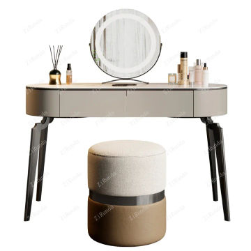 L Italian Light Luxury Stone Plate Dressing Table Modern Minimalist Bedroom Desk Makeup Table Small Dresser