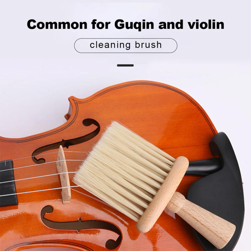 Description Picture 6 of itemViolin Cleaning Brush Wooden Handheld Cleaner Dust Removal Bristle Brush Stringed Instrument Accessories for Guzheng Violin
