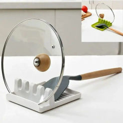 1pc Kitchen Spoon Holders Fork Spatula Rack Shelf Organizer Plastic Chopsticks Holder Non-slip Spoons Pad
