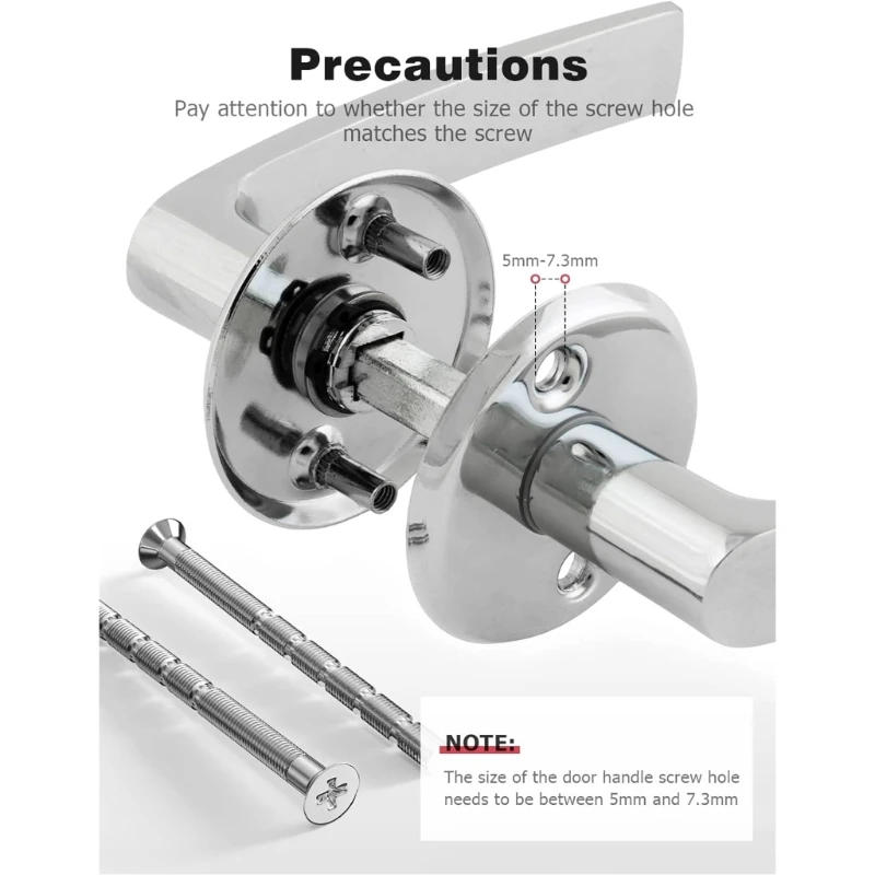 Description Picture 5 of item50 Pack 4mm Door Handle Screws set Door Handle Through Fixings for Door Handle Roses Knobs Door Lock & Escutcheons