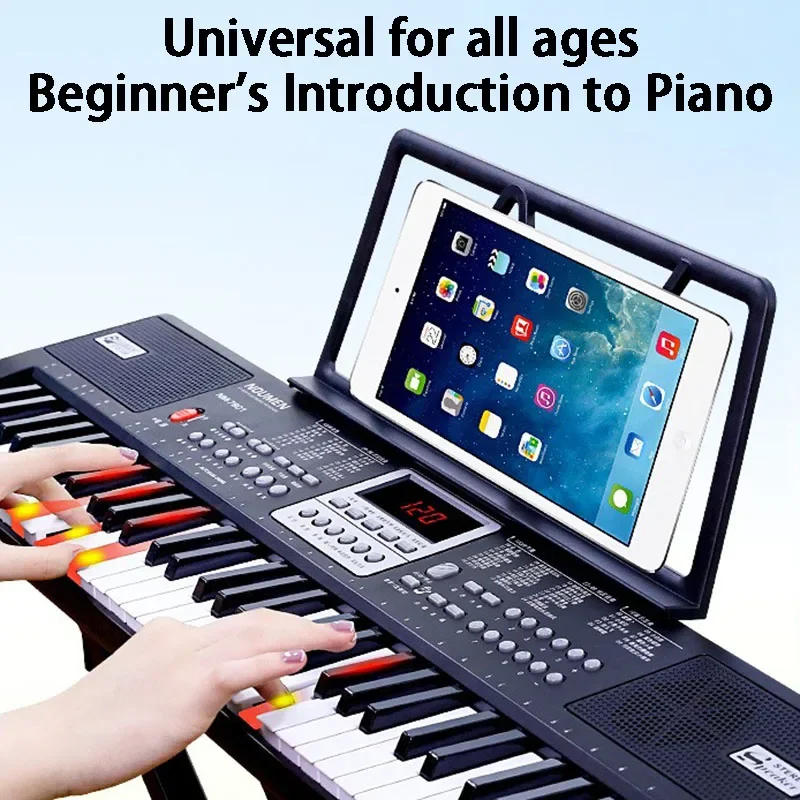 Description Picture 3 of itemAdult Electronic Piano Musical Electric Organ Professional Piano 61 Key Children Beginner Portable Keyboard Instrument with Lamp