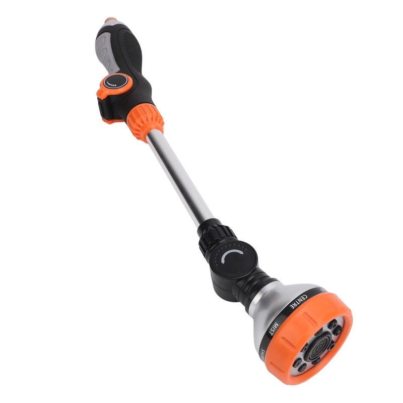 Description Picture 6 of itemGarden Hose Wand 8 Patterns Multifunctional ABS TPR Aluminum Alloy Long Hose Nozzle Sprayer for Agriculture Irrigation Car Washi