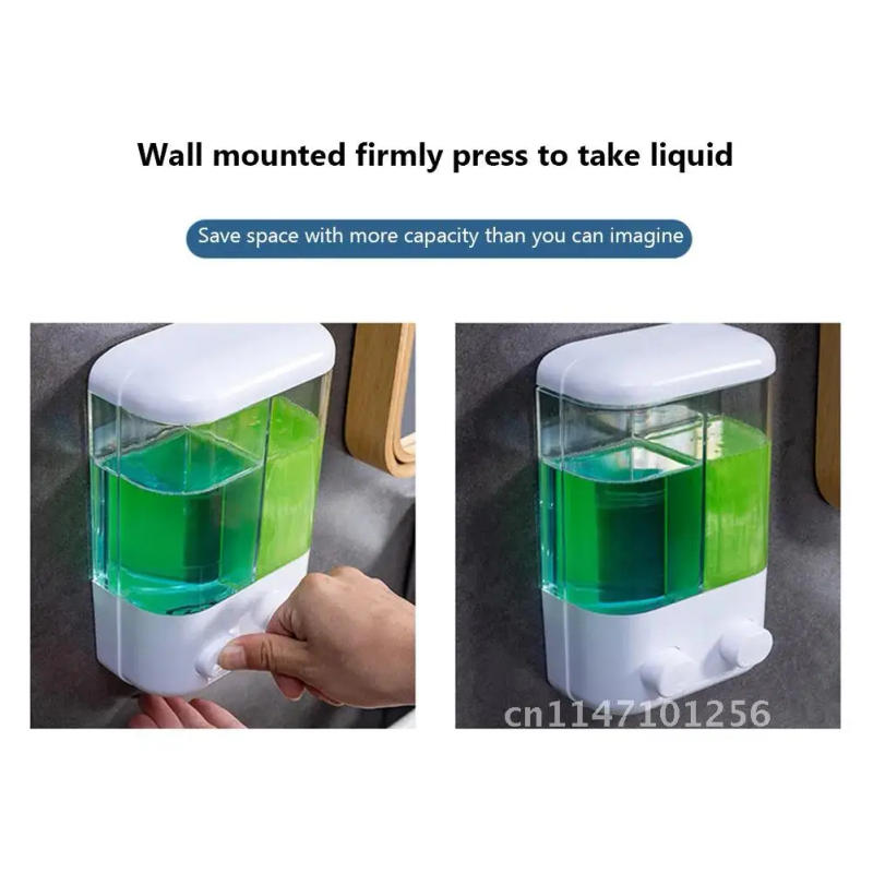 Description Picture 6 of itemABS Wall-mounted Liquid Soap Dispenser Single/Double Head Foam Hand Wash Device Bathroom Shower Gel Detergent Shampoo Bottle