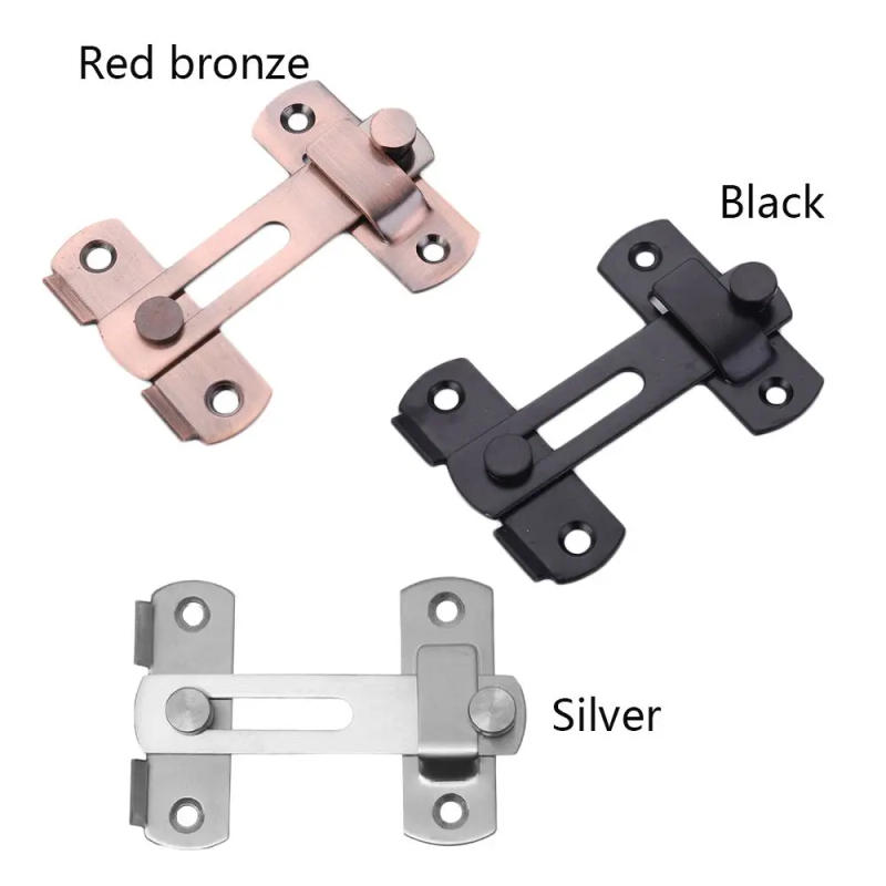 Description Picture 3 of itemStainless Steel Hasp Window Cabinet Sliding Door Lock Silent Gate Buckle Padlock Clasp Door Bolt with Screws Security Hardware