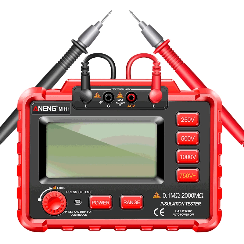Description Picture 2 of itemANENG MH11 Digital Megohmmeter Meter 250/500/1000V Insulation Earth Resistance Meters Tester cable Voltmeter Megger Meter