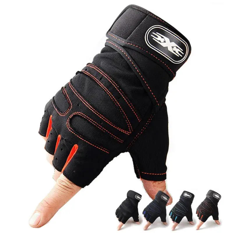 Description Picture 2 of itemGym Fitness Heavyweight Training Gloves Men Women Body Building Half Finger Non-Slip Gloves Wrist Support Weightlifting Sports