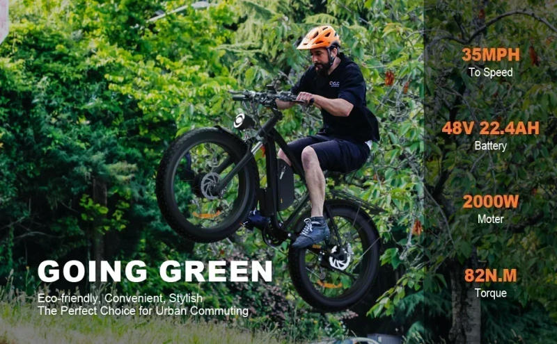 Description Picture 5 of itemElectric bike F1 2000w Dual Motor 48V 22AH battery Adult Electric Bicycle 26inch tire Hydraulic brake Snow beach Mountain E bike