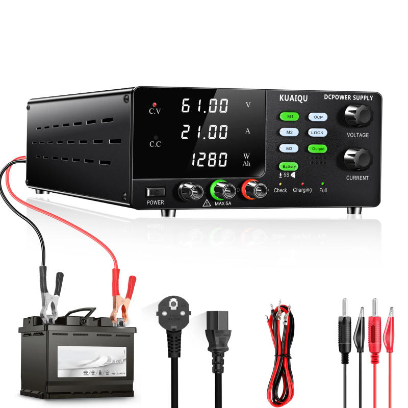Description Picture 2 of item60V 20A Lab Power Supply With Battery Charging Protection Adjustable Bench Power Supply OCP Output Switch Memory Storage Encoder