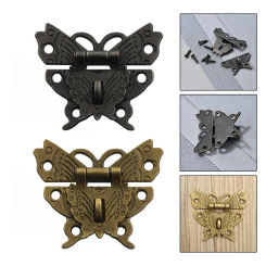 Antique Bronze Hasp Latch Jewelry Wooden Box Lock Mini Cabinet Buckle Lock Decorative Hardware  Lock Buckle Luggage Accessories