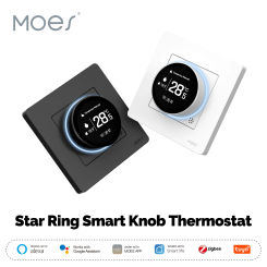 MOES Tuya ZigBee Smart Knob Thermostat Star Ring Series Temperature Controller Water Boiler Electric Heating With Alexa Google