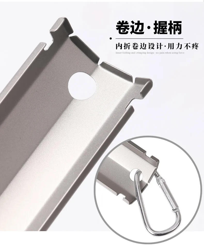 Description Picture 5 of itemTitanium Garden Hand Shovel Outdoor Camping Hiking Backpacking Trowel Outdoor Ultralight Survival Emergency Tools Poop Shovel