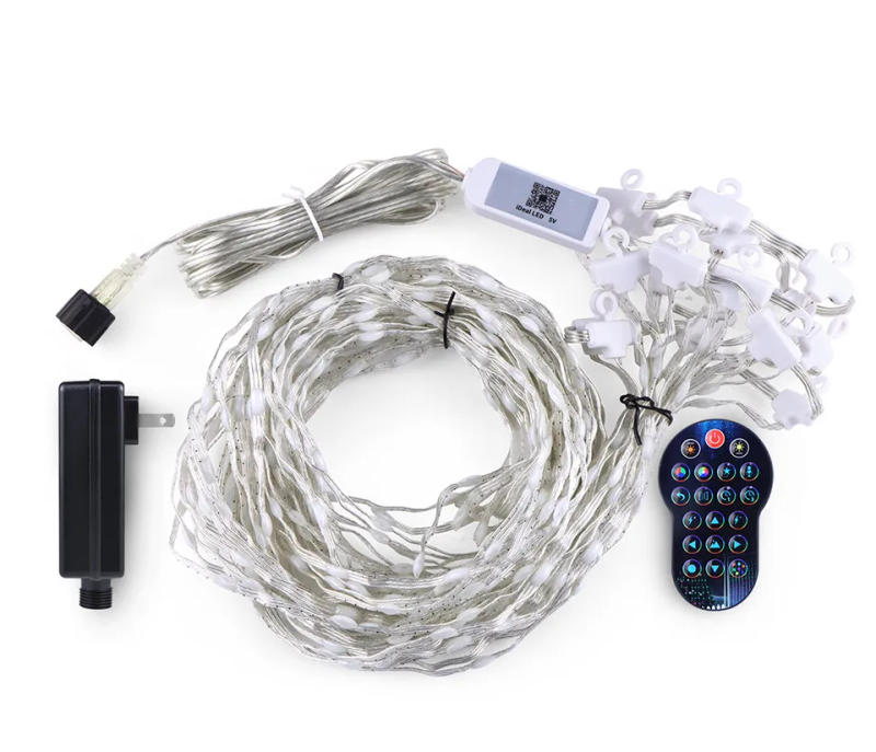 Description Picture 3 of itemLED RGB Curtain String Lights Smart Bluetooth APP Control Christmas Fairy Light Garland DIY Picture Display Party Wedding Decor