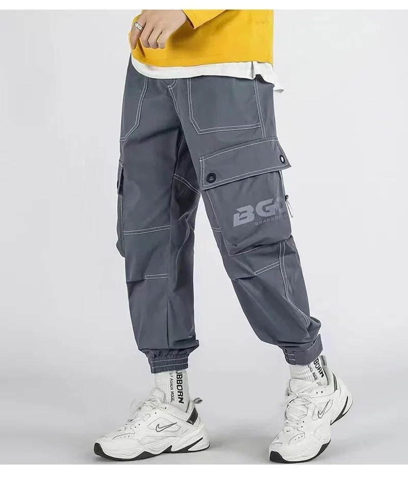 Description Picture 4 of itemOveralls men's trend sports letters casual leggings trousers