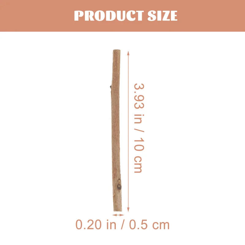 Description Picture 4 of item100pcs Natural Wooden Stick Long Wood Log Sticks For DIY Crafts Branch Tree Bark Discs Woodworking Tools Pieces Disposable