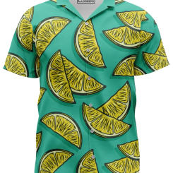 Hawaii Herren hemd mit Zitronen frucht muster 3d gedruckt Top Sommerferien mit Knopf oben kurz ärmel igen Hemd Straßen kleidung