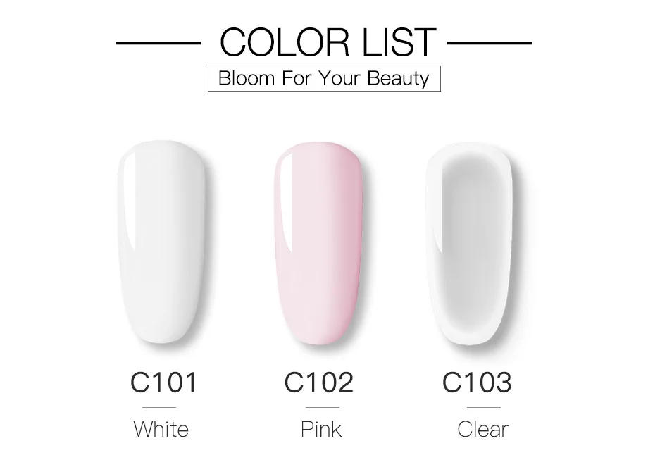 Description Picture 3 of itemAcrylic Crystal Powder Nail Art Tips Pink White Clear Nail Manicure Powder Nail Art Extension Builder Polymer пудра для ногтей