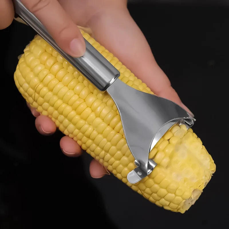 Description Picture 3 of itemStainless Steel Corn Peeler Corn Stripper Peelers Cob Shaver Planer Thresher Cutter Peeler Serrated Kitchen Vegetable Gadget