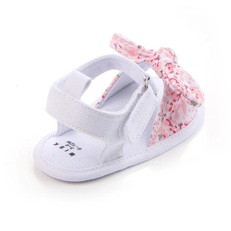 Description Picture 6 of item1 Pair Lytwtw's Children Baby Kids Boys girls Shoes Non-Slip Canvas Bowknot Toddlers Newborn Infantil sandals