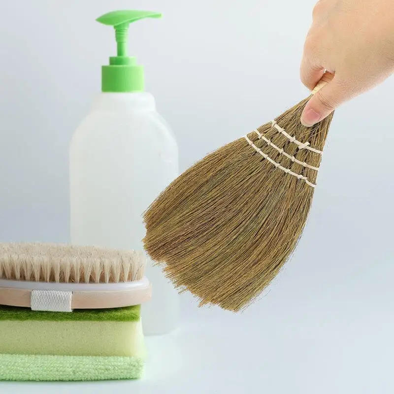 Description Picture 5 of itemOutdoor Broom Palm Broom Small Natural Whisk Broom Retro Vietnamese Sweeping Broom Desk Cleaning Brush Courtyard Garage Lobby