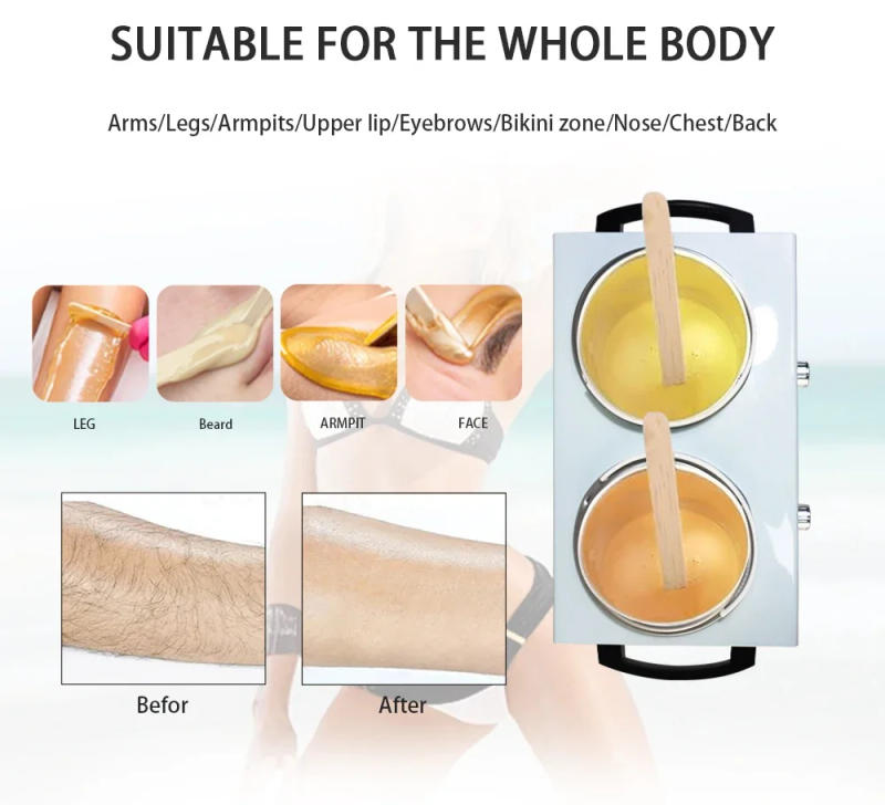 Description Picture 6 of itemWax Heater Double Paraffin Electronic Display Facial Skin SPA Equipment Dual Hot Hair Removal Tool Adjustable Temperature