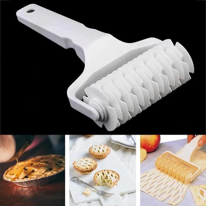 Description Picture 5 of itemCreative Baking Tools Plastic Roller Mesh Cutter L/M/S Grid Pattern For Pastry Dough Fondant Pizza Cakes Pies Kitchen Supplies