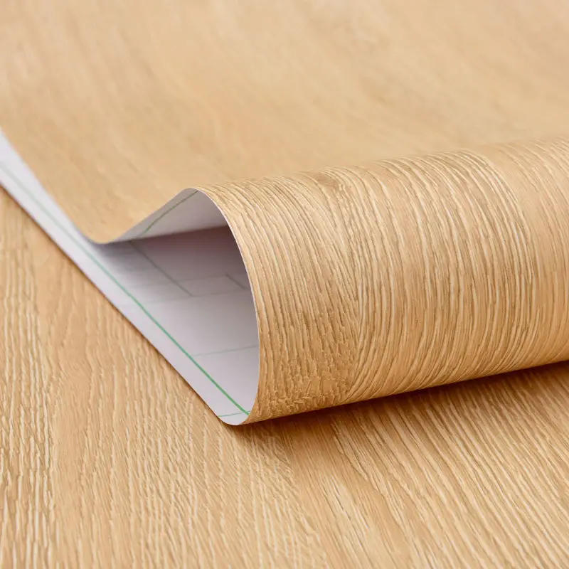 Description Picture 4 of itemYellow Oak Imitation Wood Grain Vinyl Waterproof Wallpaper Removable Wall Sticker Self-adhesive Kitchen Cabinet Home Decoration