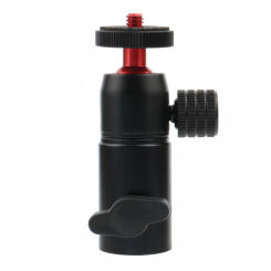 Cjsm-CJ12 Flash Adapter 16mm to 1/4 Thread Mount Ball Head  Mini 360 Degrees Swivel Stand Photography Accessories