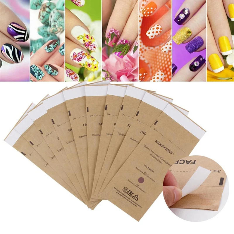 Description Picture 2 of item10pcs Disposable Nail Disinfection Kraft Bag Disposable Manicure Pouch Dry Heat Disposable Sterilization Disinfection Accessory