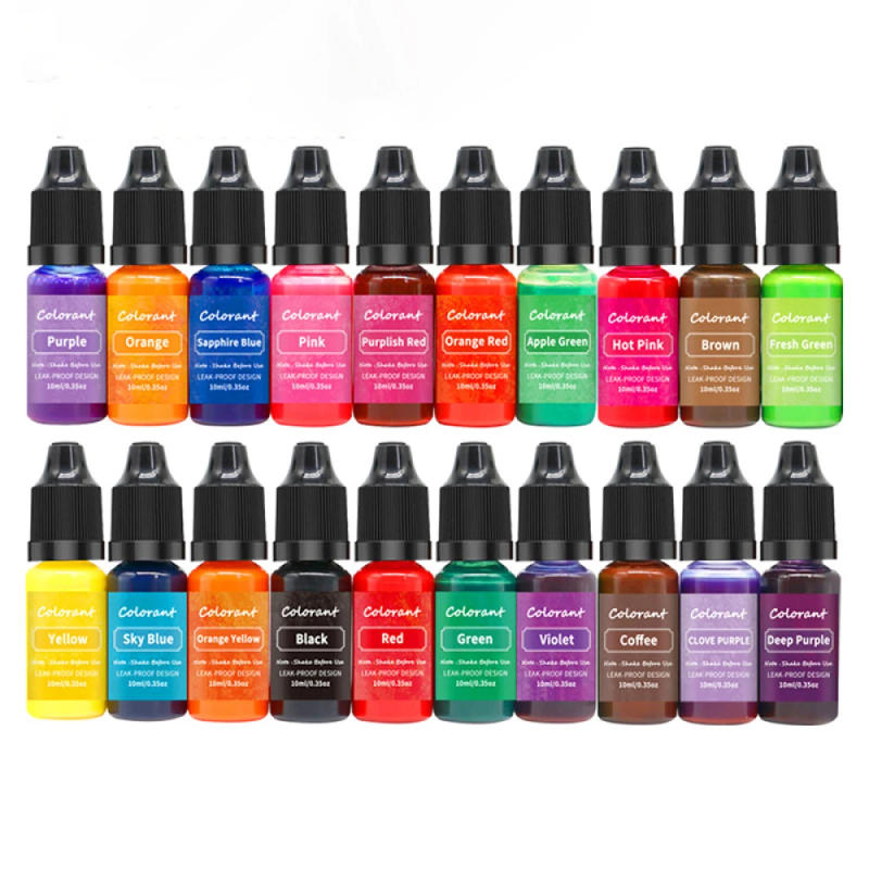 Description Picture 4 of item20 Colors Candle Dyes Pigment Liquid Colorant Resin Coloring Dye For DIY Candle Making Soap Epoxy Resin Craft Making Pigments