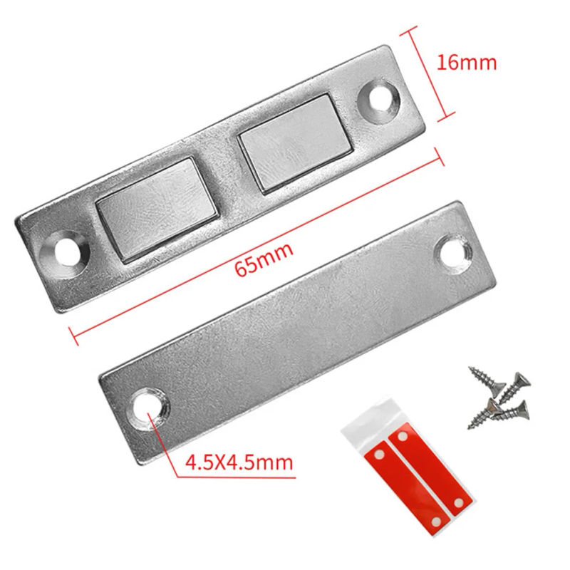 Description Picture 4 of item2Pcs Magnetic Steel Catch Latch Ultra Thin For Door Cabinet Cupboard Closer Magnet Wardrobes Drawer Home Furniture Fitting