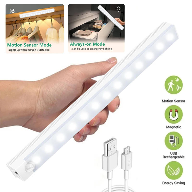 Description Picture 2 of itemMotion Sensor Lamp Night Light Wireless LED USB Type C Rechargeable Lamp for Kitchen Cabinet Bedroom Wardrobe Staircase Lighting