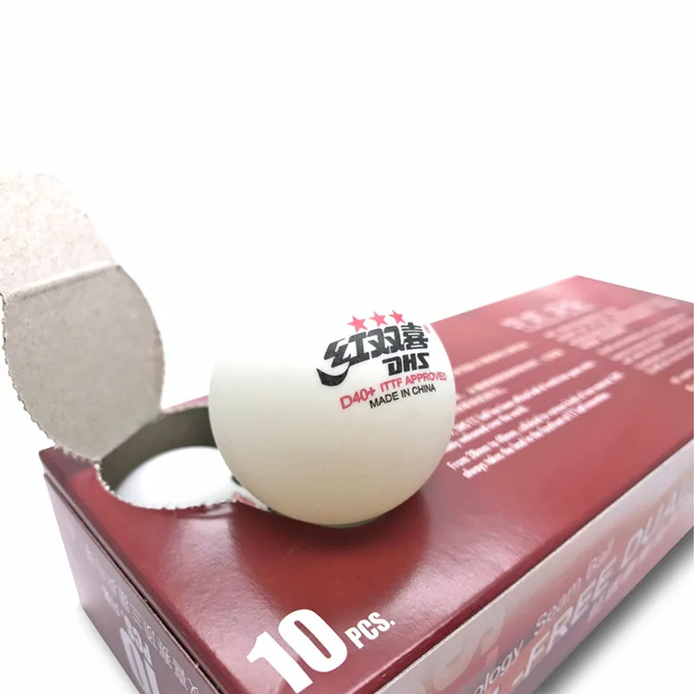 Description Picture 3 of item10 Pcs/Box DHS D40+ Ping Pong Balls ITTF Approved 3 Star ABS Table Tennis Balls for Official Games