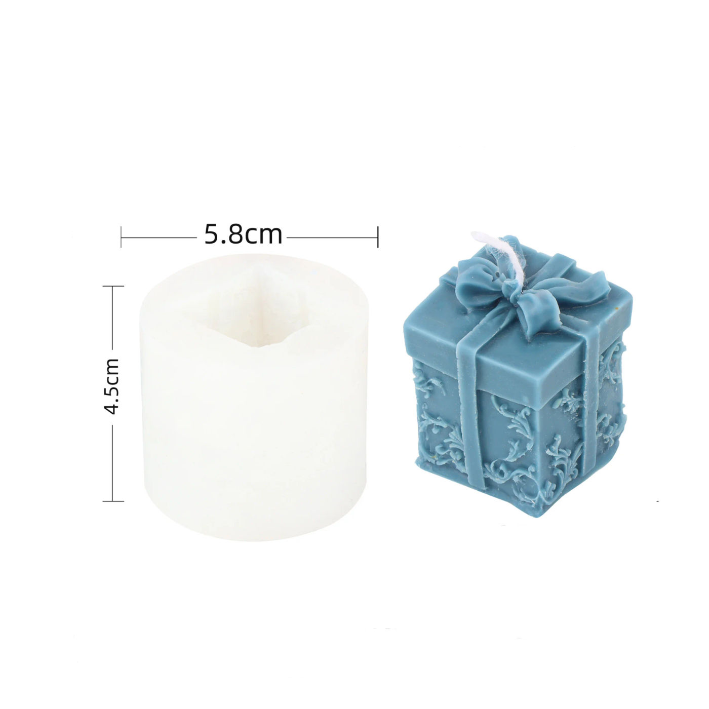 Description Picture 5 of itemChristmas Bow Gift Box, Candle Mold, DIY Gift Box, Candle Mold, Silicone Drip Plaster, Sugar Flipping Mold, Candle Mold
