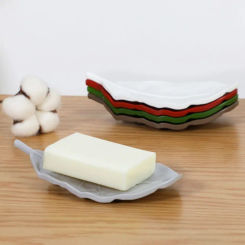 Storage Holder Stand Tray Soap Dish New Fashion Durable Storage Rack Leaf Shape Soap Box Bathroom Kitchen Sink Organizer
