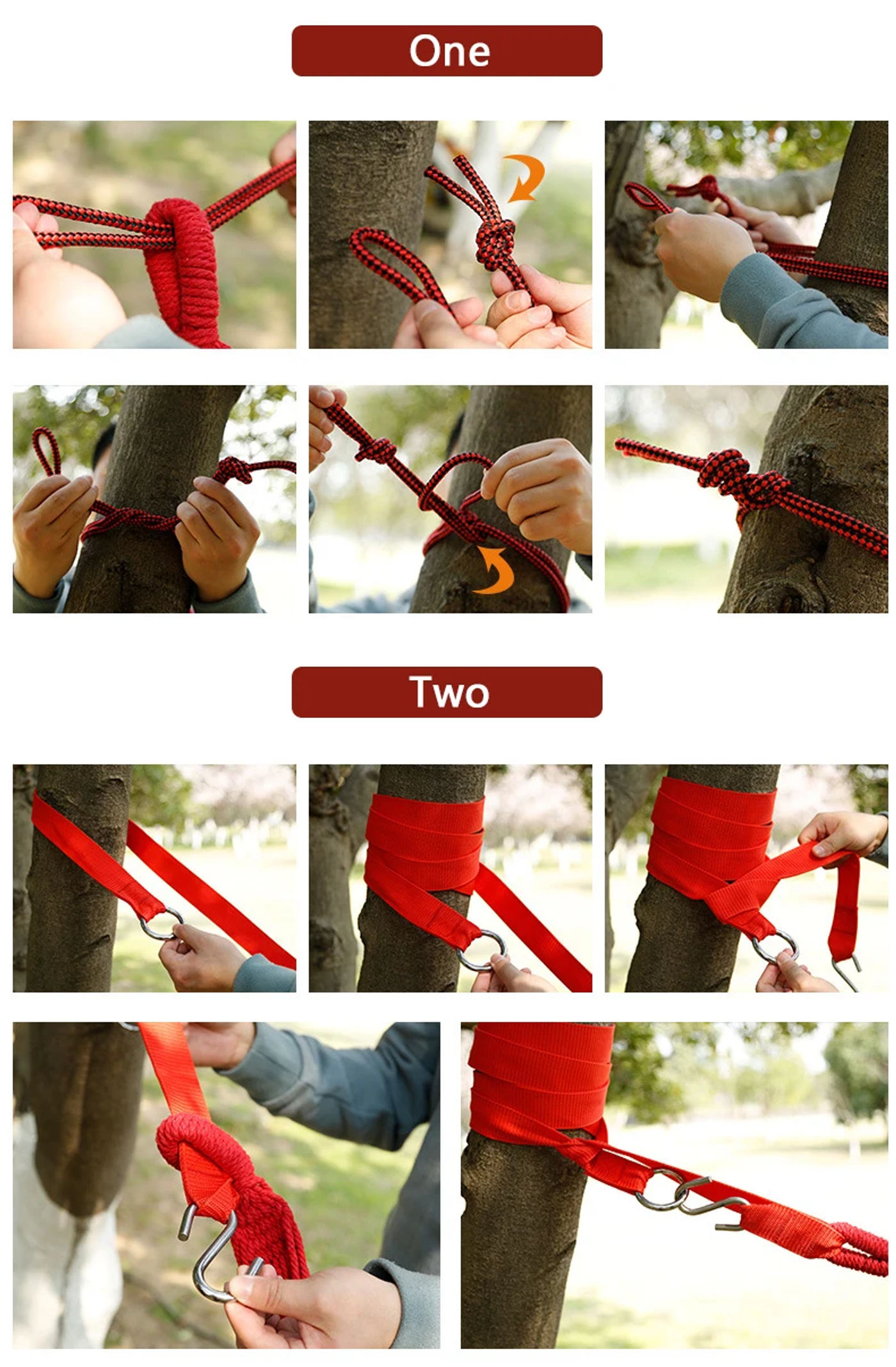 Description Picture 3 of itemThick Canvas Hammock Outdoor Portable Camping Hammocks Single Double Anti-rollover Swing Indoor Garden Double Wide Hanging Chair