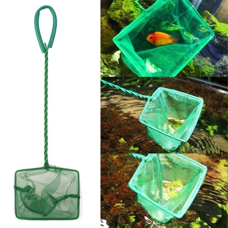 Description Picture 3 of itemLong Handle Square Aquarium Fishing Net Landing Net for Fish Floating Objects  Crab Net Fishing Rod Dryer Hand Net