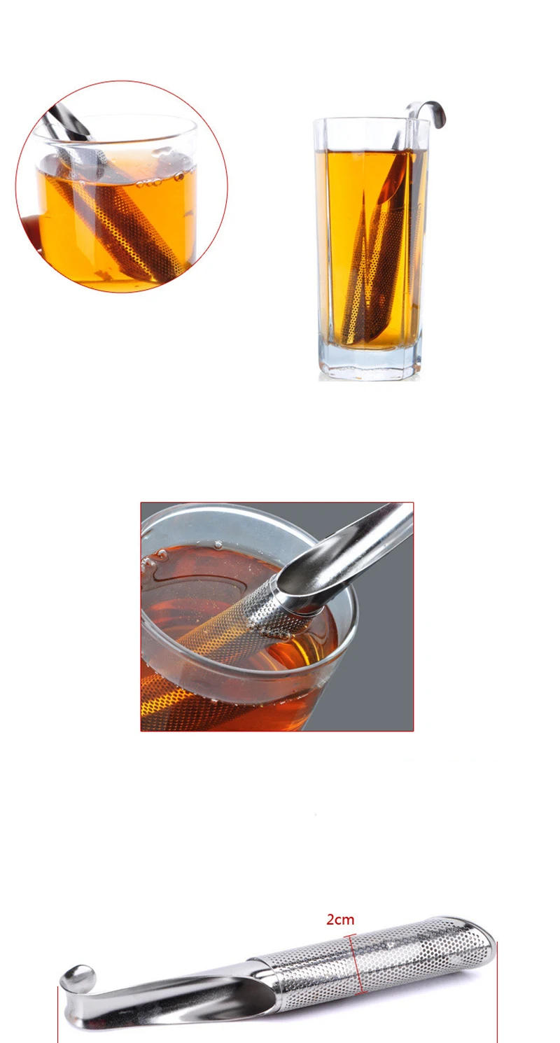 Description Picture 3 of itemKitchen Accessories New Tea Strainer Amazing Stainless Steel Infuser Pipe Design Touch Feel Holder Tool Tea Spoon Infuser Filter