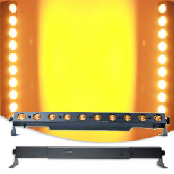 YUER 10x35W High Power Halogen Bar COB Amber Wash Strobe Effect Background Stage Dj Disco DMX512 RDM Control Horse Racing Effect