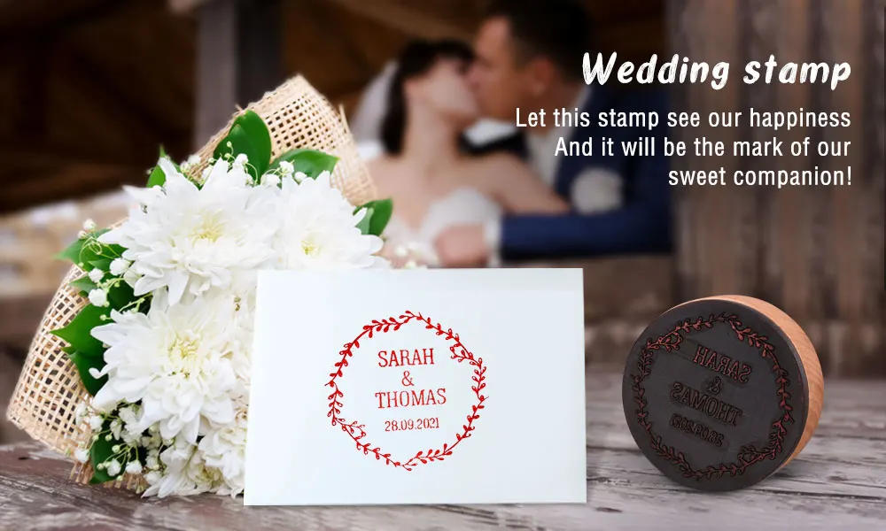 Description Picture 6 of itemPersonalised Large Size Stamp Wooden Rubber Stamp  Custom Packaging Stamps Wedding Invitation Seals Gift DIY Scrapbooking